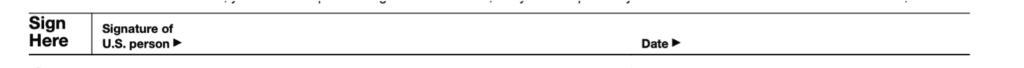 Form W-9 Signature section